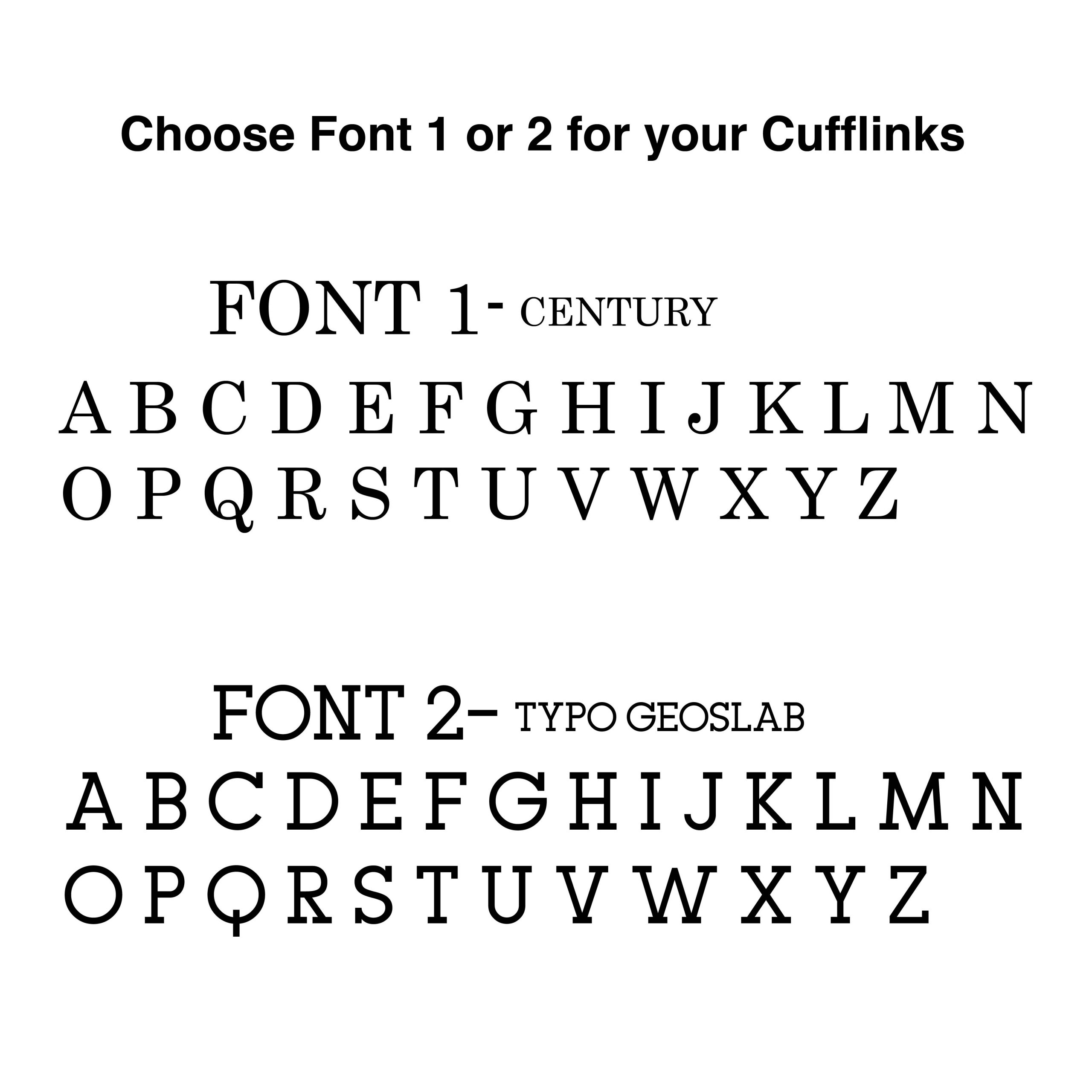 Men's Cufflinks- Personalizable Initials 3-Letter Serif Monogram (13x1 –  Cubic Zirconia CZ